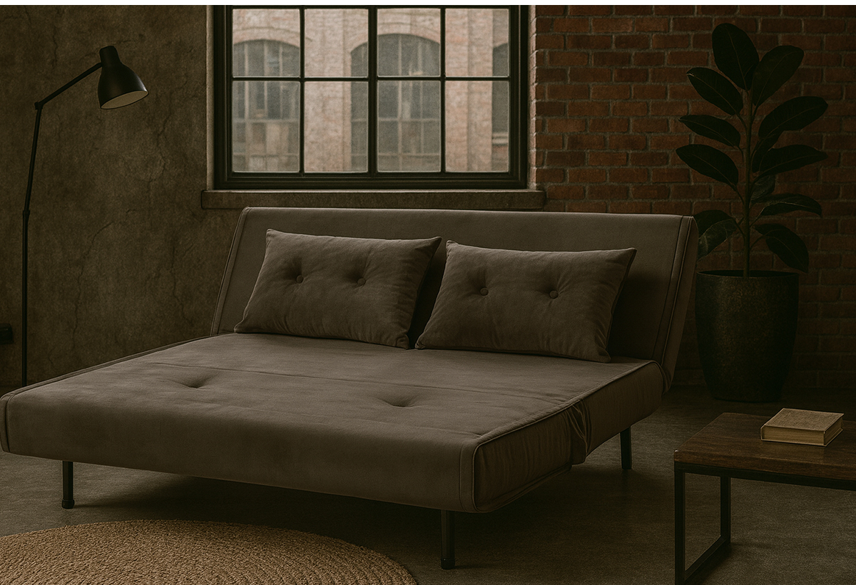 Στην φωτογραφία απεικονίζει τον καναπέ στον εσωτερικό χώρο